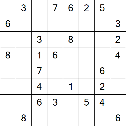 Sudoku 8x8 - Medium