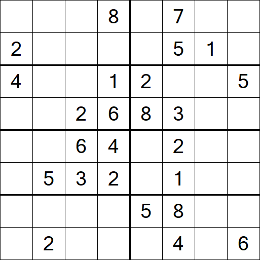 Sudoku 8x8 - Medium