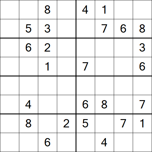 Sudoku 8x8 - Medium