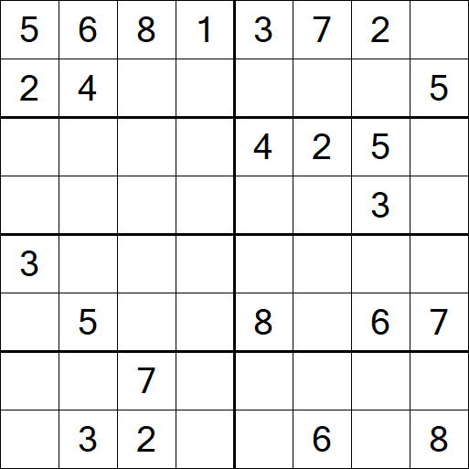 Sudoku 8x8 - Medium