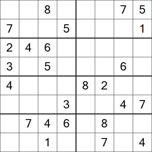 Sudoku 8x8 - Medium