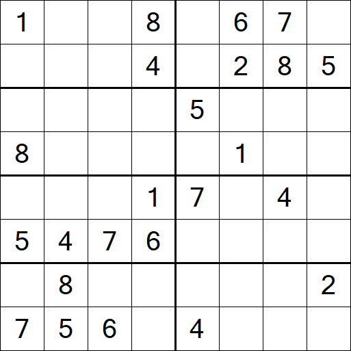 Sudoku 8x8 - Medium