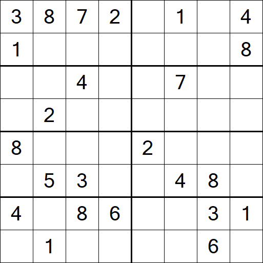 Sudoku 8x8 - Medium