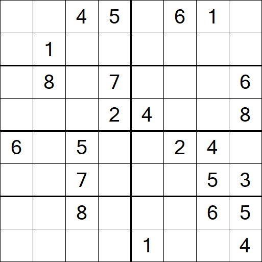 Sudoku 8x8 - Medium