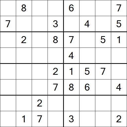 Sudoku 8x8 - Medium