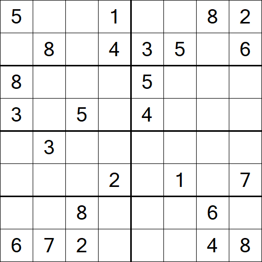 Sudoku 8x8 - Medium