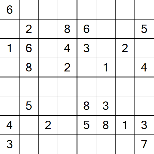 Sudoku 8x8 - Mittel