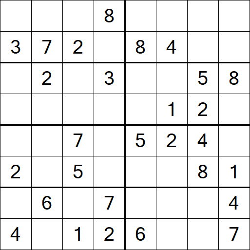 Sudoku 8x8 - Medium