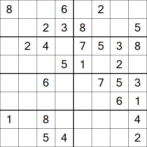 Sudoku 8x8 - Medium