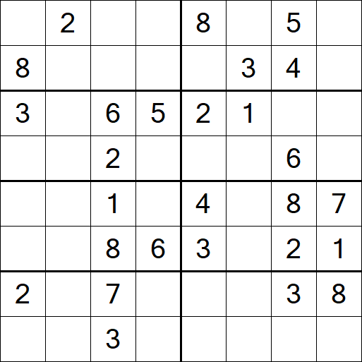 Sudoku 8x8 - Medium