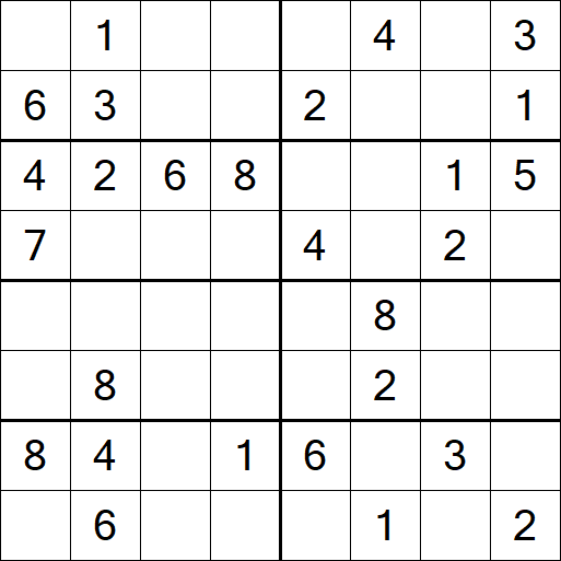 Sudoku 8x8 - Medium