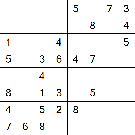Sudoku 8x8 - Medium