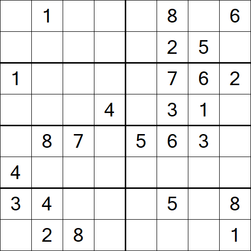 Sudoku 8x8 - Medium