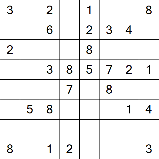 Sudoku 8x8 - Medium
