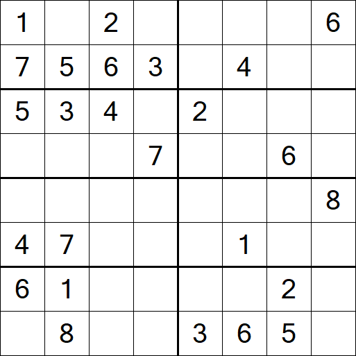 Sudoku 8x8 - Medium