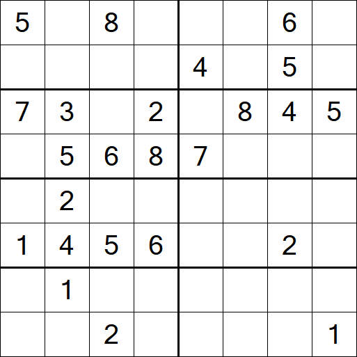 Sudoku 8x8 - Medium