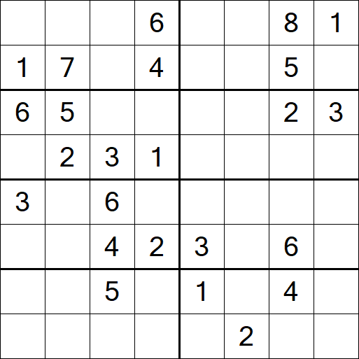Sudoku 8x8 - Medium