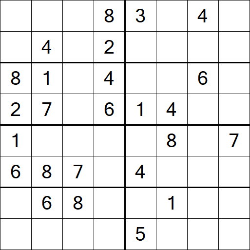 Sudoku 8x8 - Medium