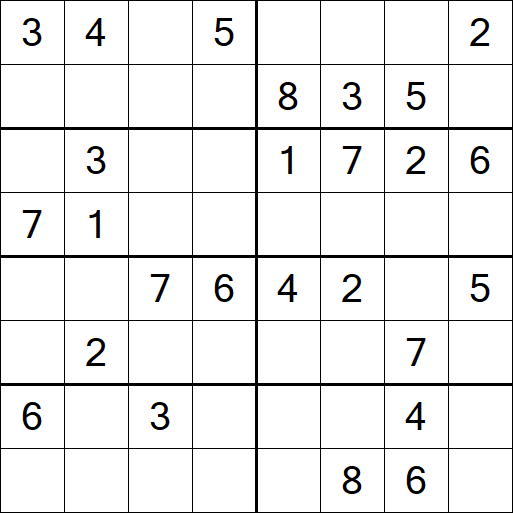 Sudoku 8x8 - Medium