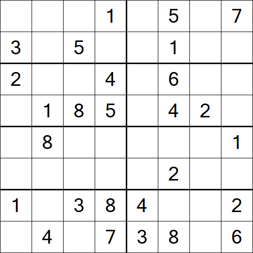 Sudoku 8x8 - Medium