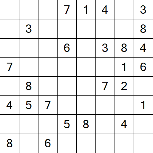 Sudoku 8x8 - Medium
