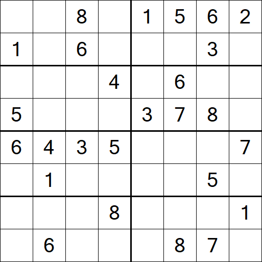 Sudoku 8x8 - Medium