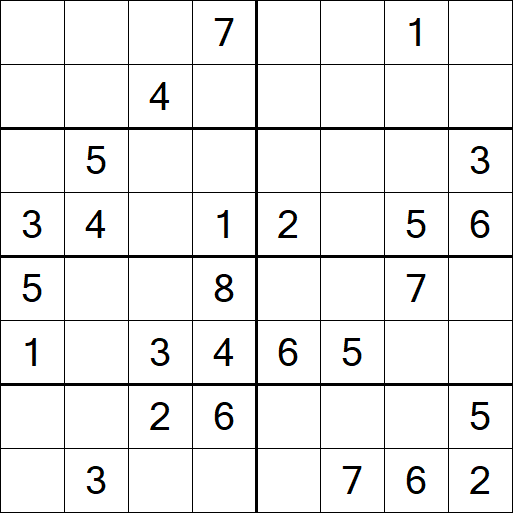 Sudoku 8x8 - Moyen