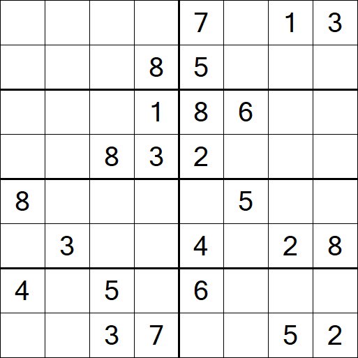 Sudoku 8x8 - Medium