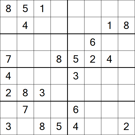 Sudoku 8x8 - Medium