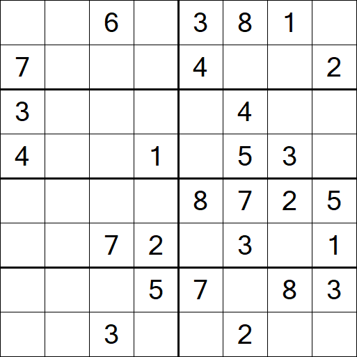 Sudoku 8x8 - Medium