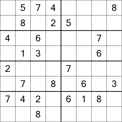 Sudoku 8x8 - Medium