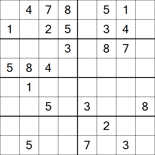 Sudoku 8x8 - Medium