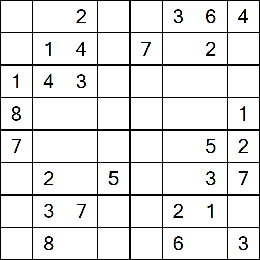 Sudoku 8x8 - Medium