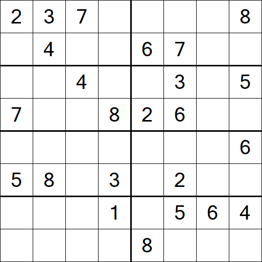 Sudoku 8x8 - Medium