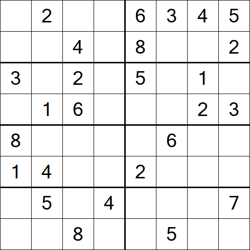 Sudoku 8x8 - Medium