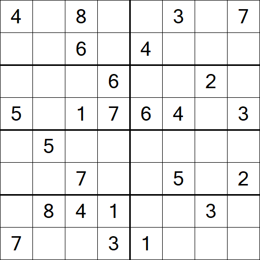 Sudoku 8x8 - Medio