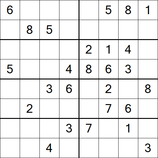 Sudoku 8x8 - Medio