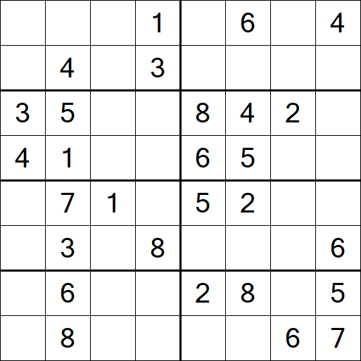 Sudoku 8x8 - Medio