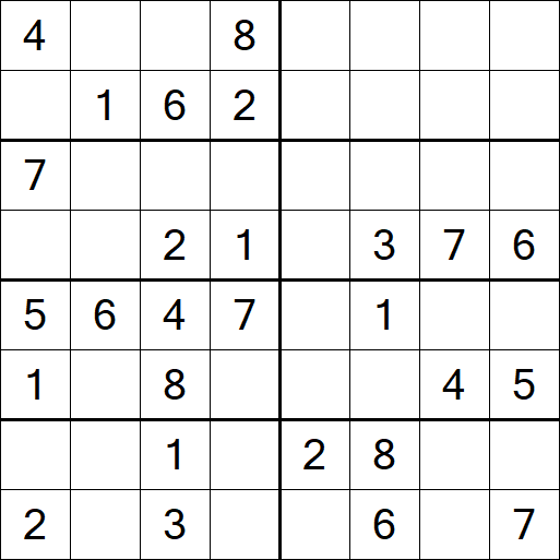 Sudoku 8x8 - Medio