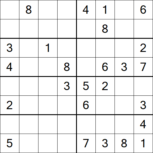 Sudoku 8x8 - Medio