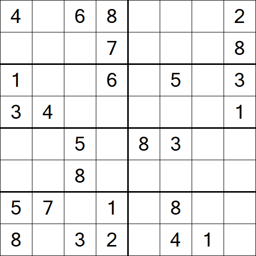 Sudoku 8x8 - Medio