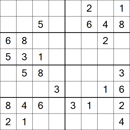 Sudoku 8x8 - Medio