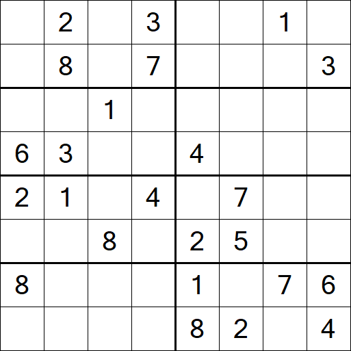 Sudoku 8x8 - Medio