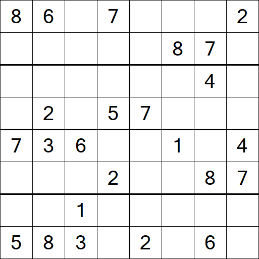 Sudoku 8x8 - Medio