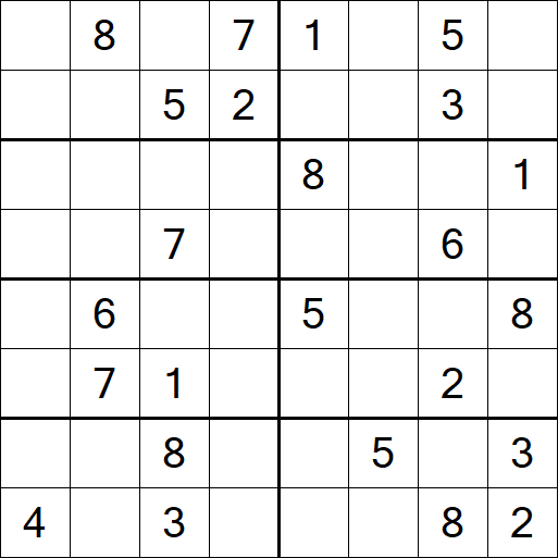 Sudoku 8x8 - Medio