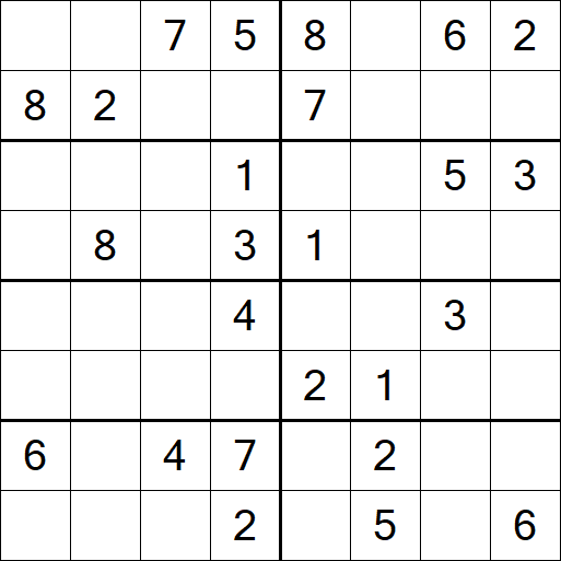 Sudoku 8x8 - Medio