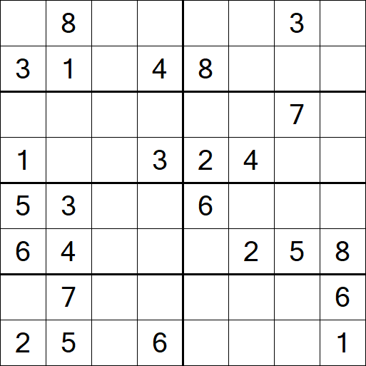 Sudoku 8x8 - Medio