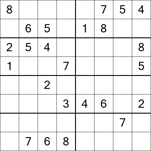 Sudoku 8x8 - Medio