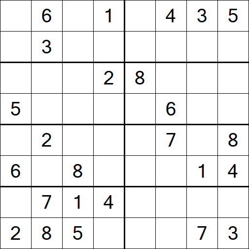 Sudoku 8x8 - Medium