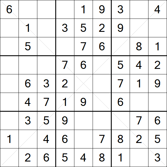 Sudoku X - Easy